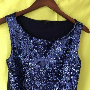 Cassis Collection Sleeveless Blue Sequined Piece